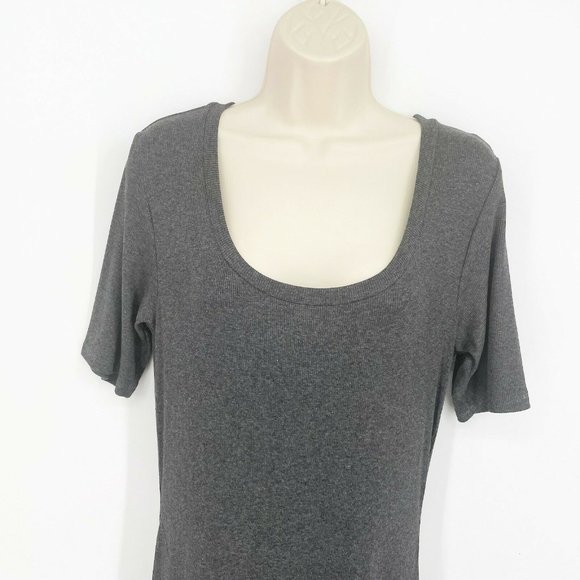 SLSF Sarah Liller Womens Gray Knitted Scoop Neck Gabby Maxi Dress Size Medium - Picture 5 of 10